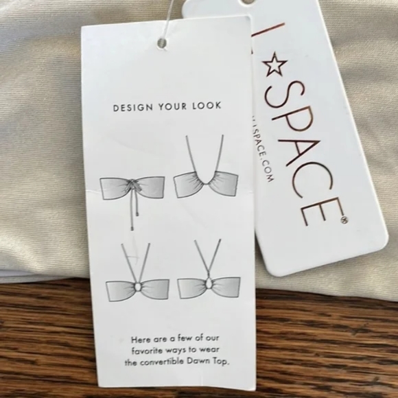 L*Space Shimmer Dawn Amal Bikini Set Bone Cream - Picture 6 of 11